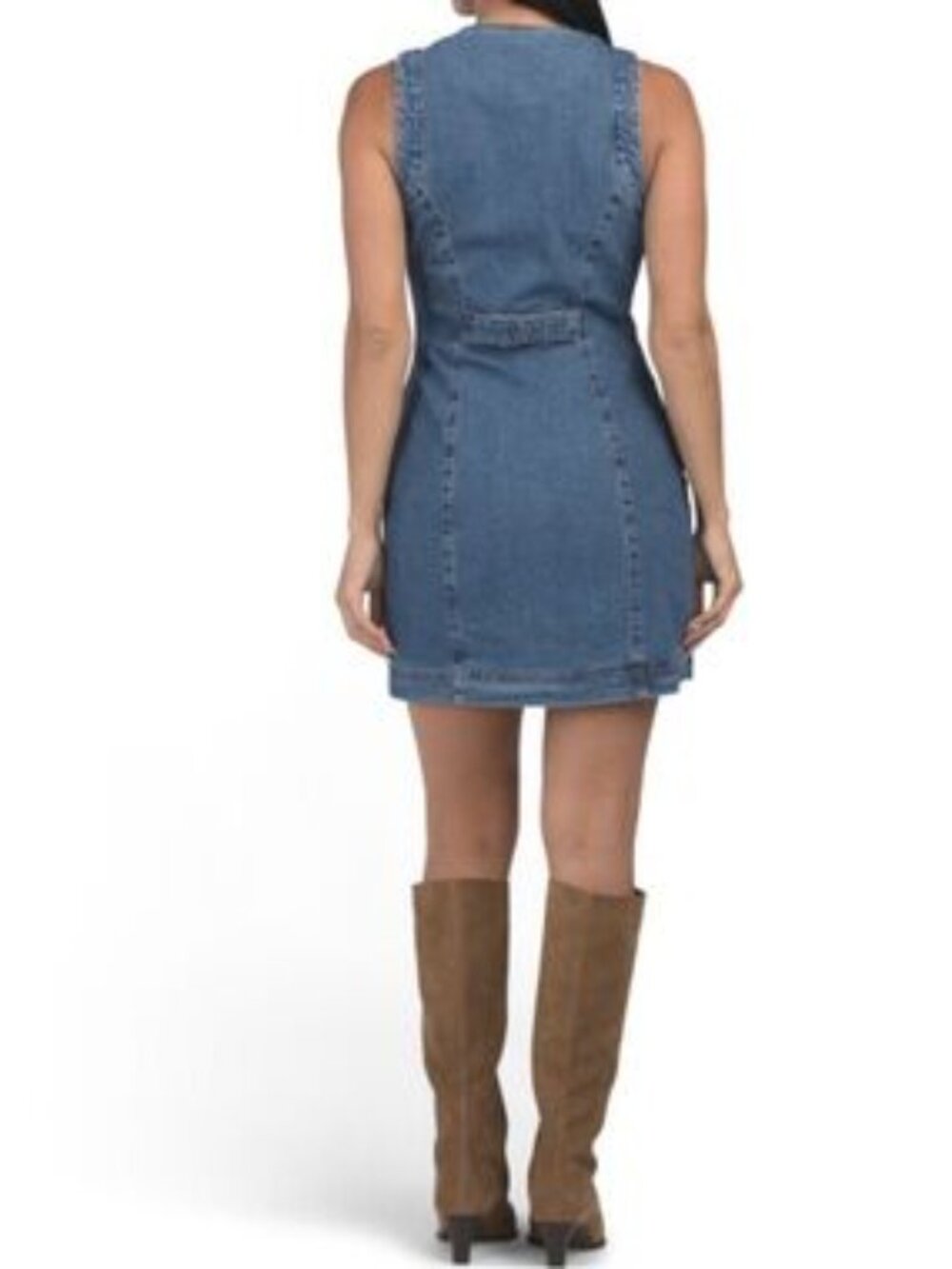 7 FOR ALL MANKIND Mini Denim Dress With Western Buttons - Picture 2 of 2